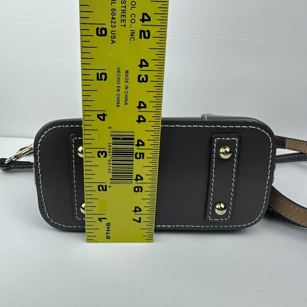 Dooney & Bourke Gun Metal Gray Mini Selleria Florentine Crossbody Bag - Picture 10 of 12
